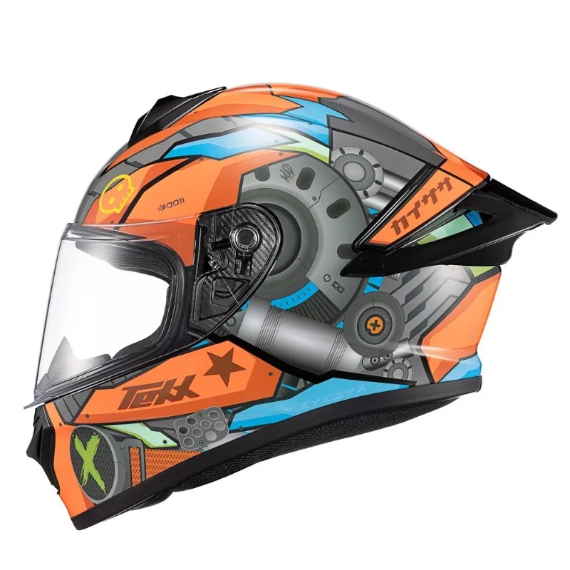Capacete Texx Spihe Gear Vermelho E Azul 58 (MP)