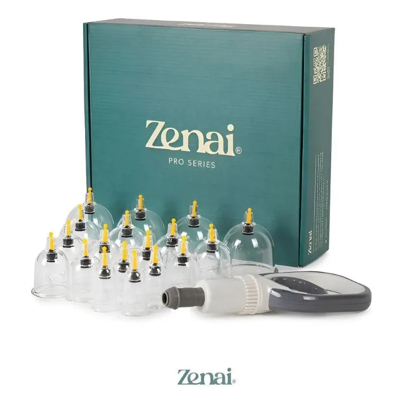 3x Kit 18 Ventosas Com Bomba Ventosaterapia Massoterapia Zen
