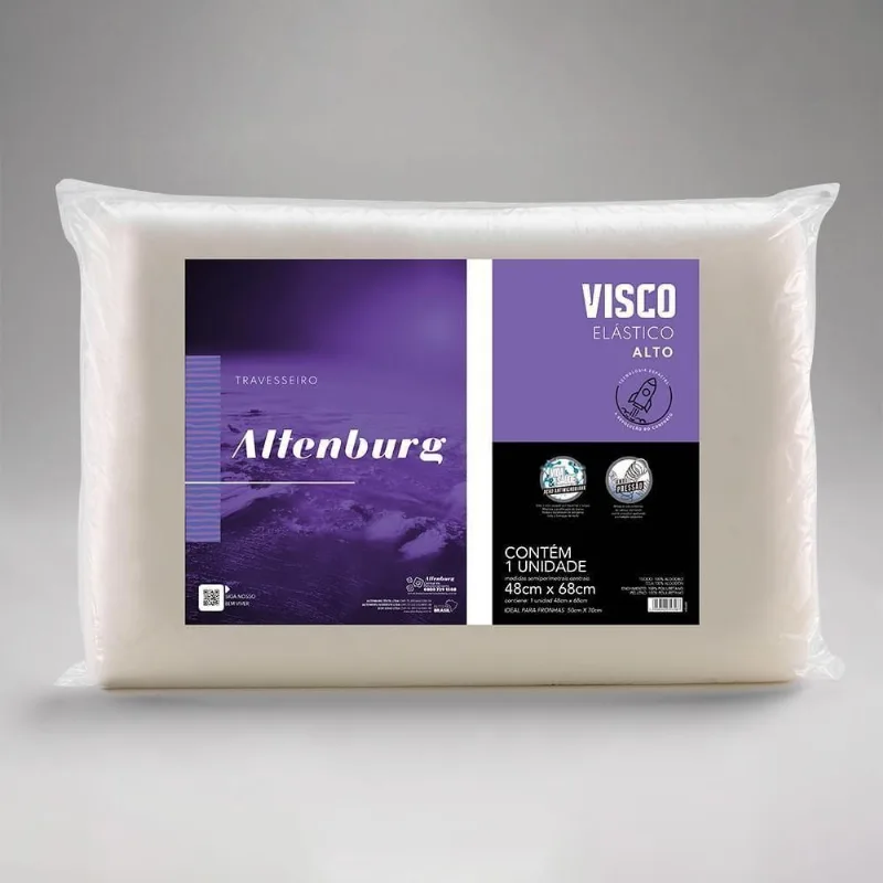Travesseiro Altenburg Viscoelástico Alto 48cm X 68cm - Altenburg
