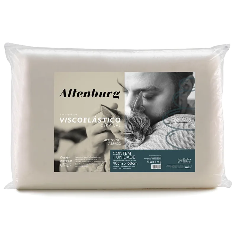 Travesseiro Altenburg Visco Cervical Marfim - Altenburg - Cama, Mesa E Banho