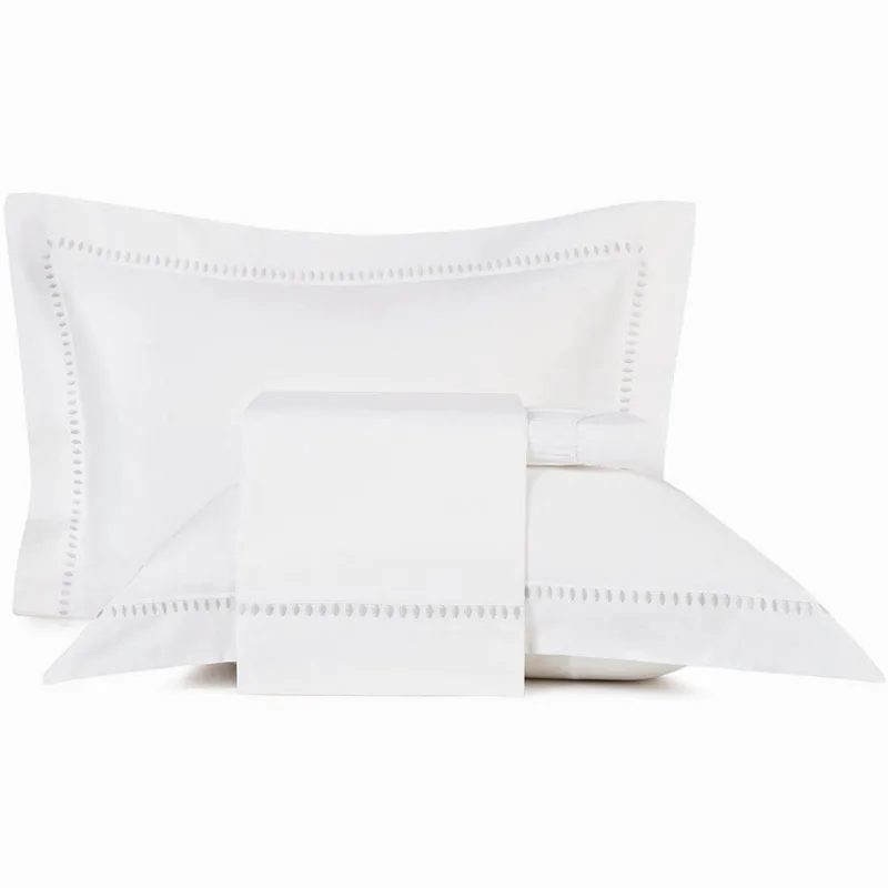 Jogo De Cama Casal 4 Pçs Bordados Em Cetim 300 Fios 100% Algodão Altenburg Cercle Cinza - Altenburg