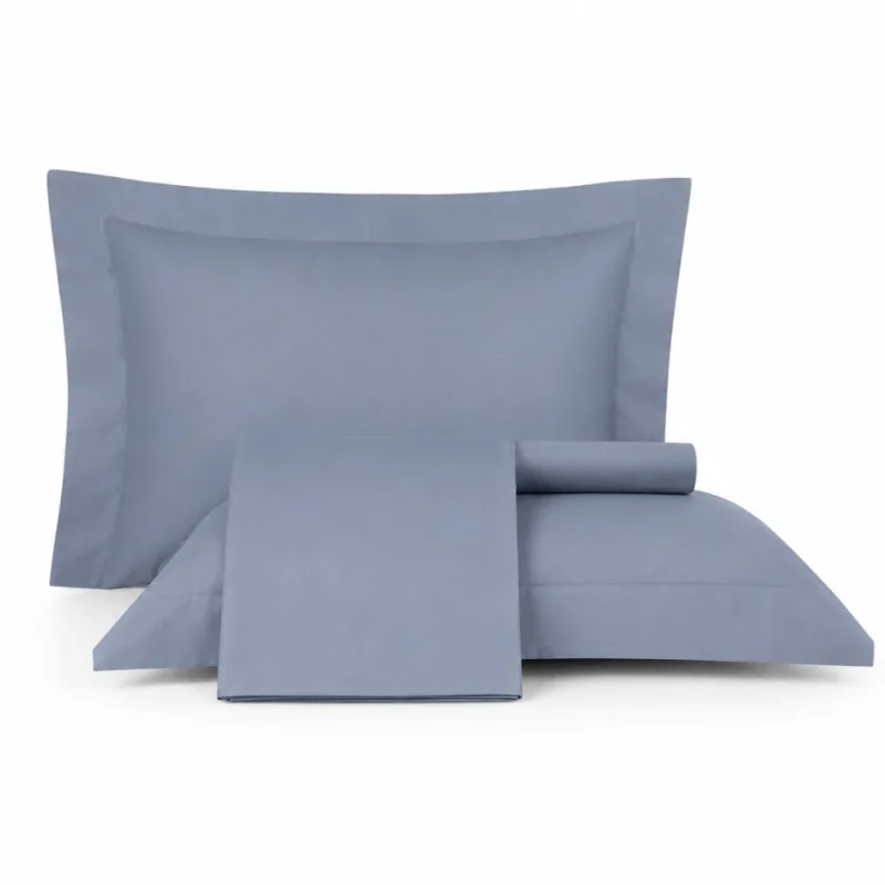 Jogo de Cama King Size Altenburg 200 Fios 4 Peças Algodão Lux Azul Etienne - Altenburg