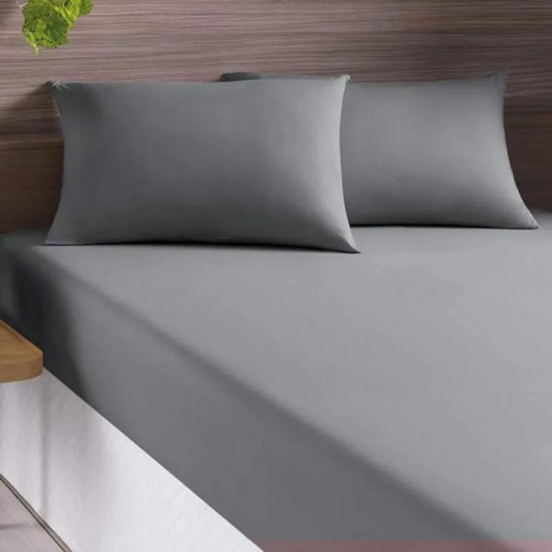 Jogo De Cama Simples Queen 3pc Malha 100% Algodao - Cinza Spot - Altenburg - Cama, Mesa E Banho