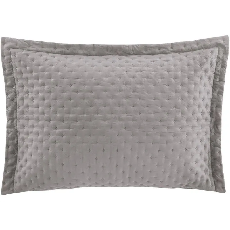 Porta Travesseiro Toque Acetinado Uw Frisson 100% Poliéster 50x70cm Altenburg Cinza Provençal - Altenburg