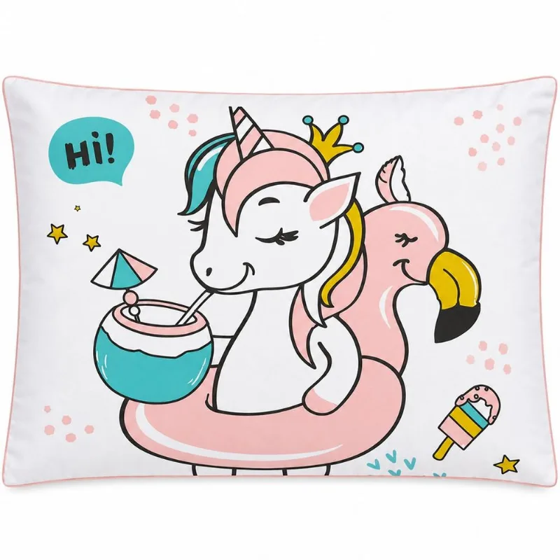 Fronha Baby Mundo Kids 30x40cm Malha 100% Algodão Altenburg Unicórnio - Altenburg