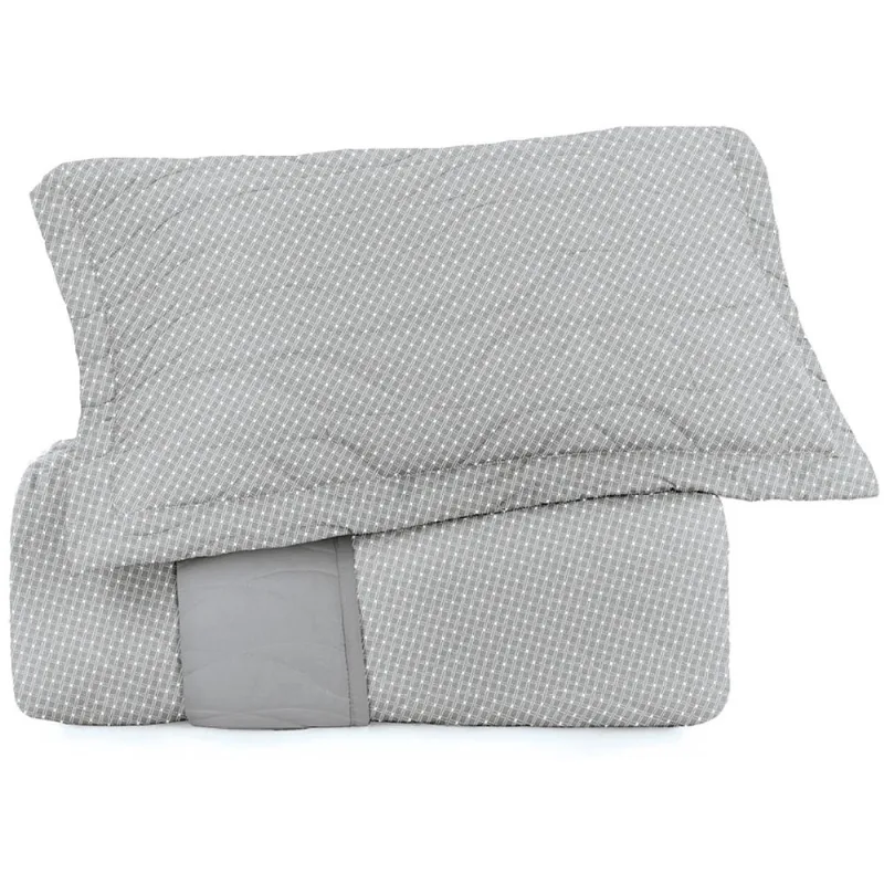 Kit Colcha Solteiro Altenburg Toque Acetinado Slim 2 Peças Cinza - Altenburg