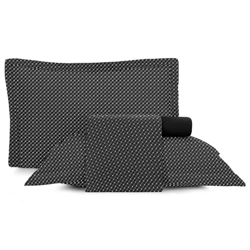 Jogo de Cama Solteiro 3 peças Altenburg Toque Acetinado Slim Preto