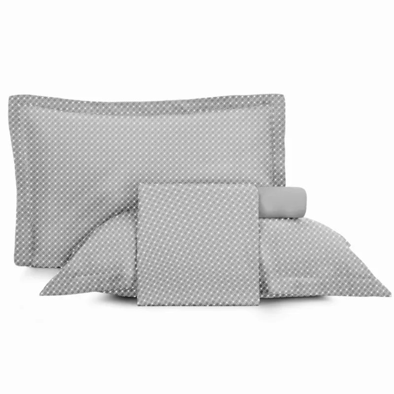 Jogo de Cama 4 Peças Toque Acetinado Slim Zinc Cinza Altenburg Casal