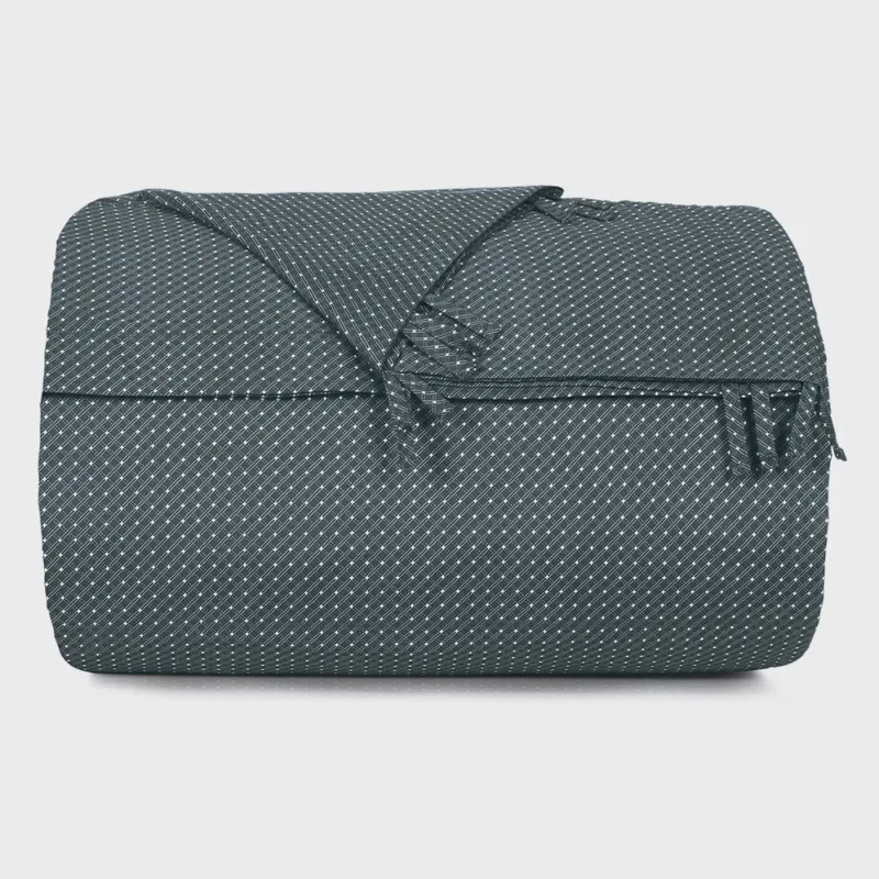 Capa de Edredom Casal Altenburg Toque Acetinado Slim Azul - Altenburg
