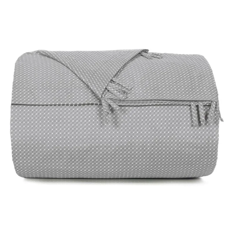Capa de Edredom Queen Altenburg Toque Acetinado Slim Cinza
