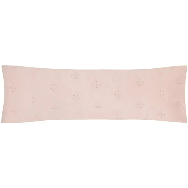 Porta Travesseiro Body Pillow Toque Acetinado Uw Anarruga 100% Poliéster 40x130cm Altenburg Rosa Lille