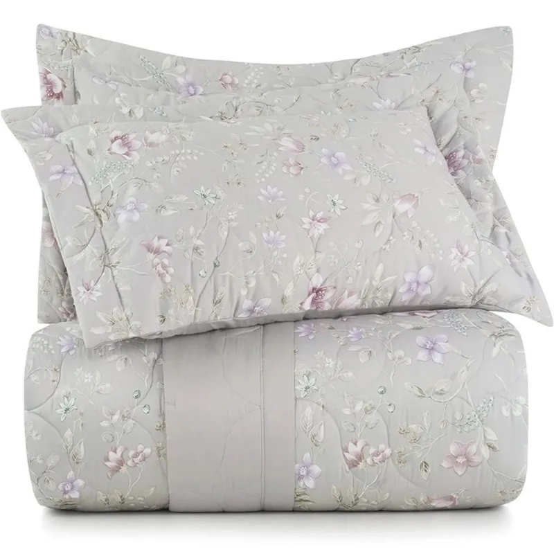 Kit Colcha 3 Pçs Queen 300 Fios Apaixonada 100% Algodão 250x260cm Altenburg Georgia - Altenburg