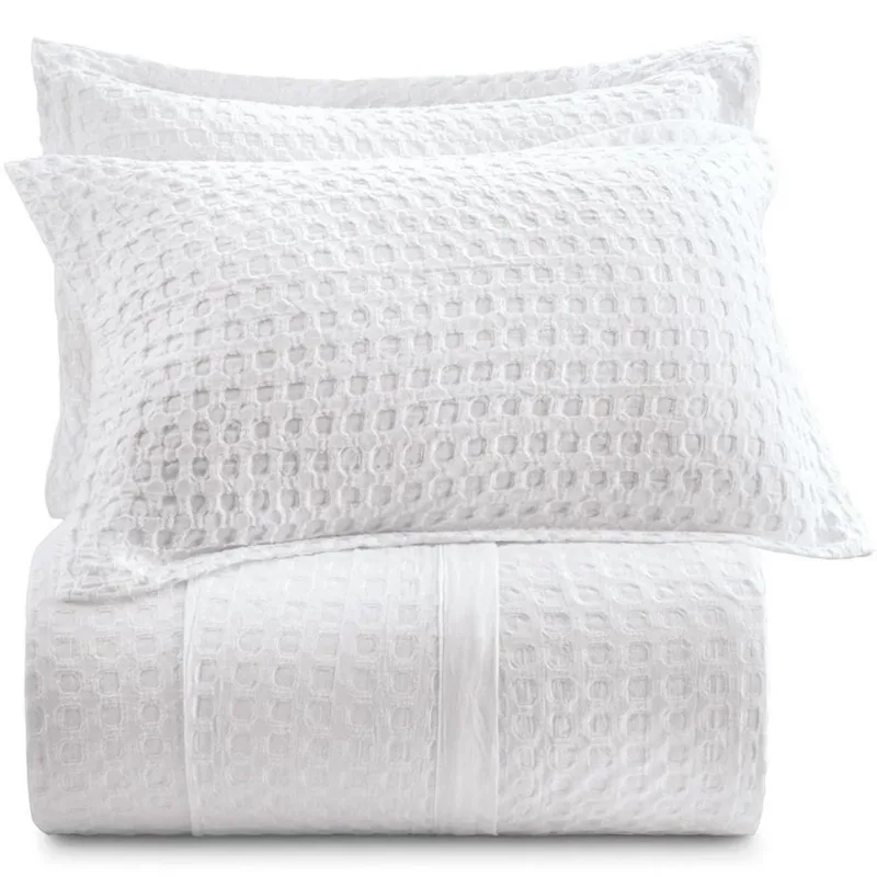 Kit Colcha Queen 3 Pçs 100% Algodão Lux 200 Fios Versalhes Altenburg Branco - Altenburg
