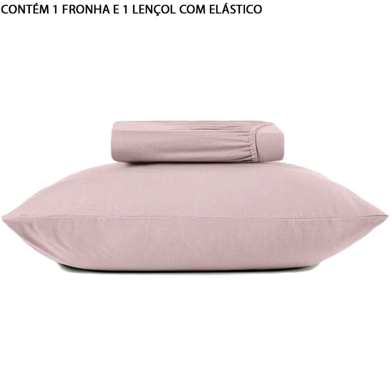Jogo De Cama Solteiro Altenburg Em Malha 2 Peças Simples Rose (MP) - Altenburg