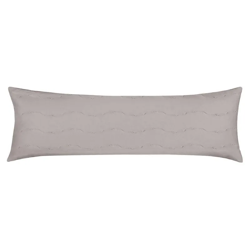 Porta Travesseiro Body Pillow Altenburg Malha Fio Penteado 100% Algodão Cinza Platinum - Altenburg