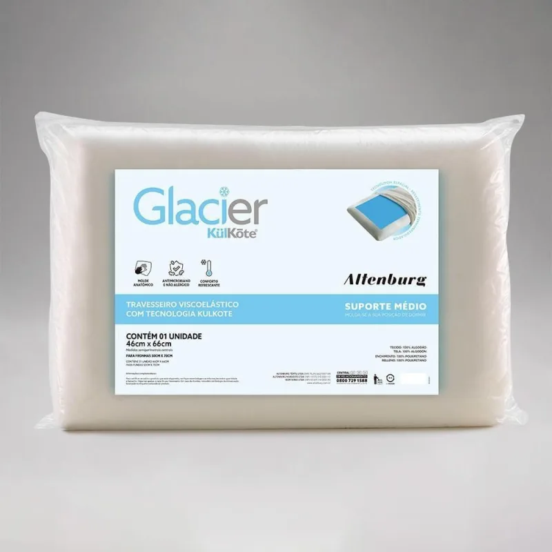 Travesseiro Altenburg Glacier Médio 46cm X 66cm - Altenburg