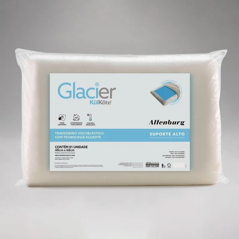 Travesseiro Altenburg Glacier Alto 48cm X 68cm - Altenburg