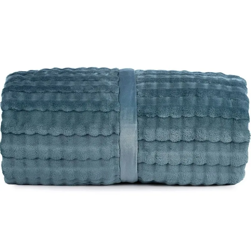 Cobertor Queen Desert Plush Flanel Fleece 400g/m² 100% Poliéster Altenburg Azul Balneário