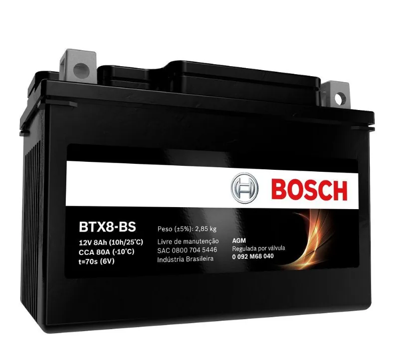 Bateria Dafra Kansas 12v 8ah Bosch Btx8-bs (ytx9-bs)