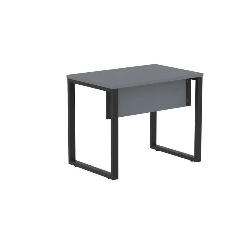 Mesa de Escritório Retangular M900P25TUB Moderno sem Gavetas MDP Aço 90CM Grafite Pandin Móveis - OUTRAS