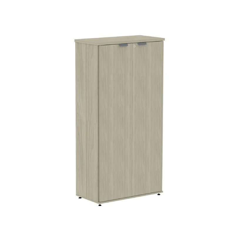 Armário Alto para Escritório P25 2 Portas Pivotantes 3 Prateleiras 79CM Café Pandin Móveis