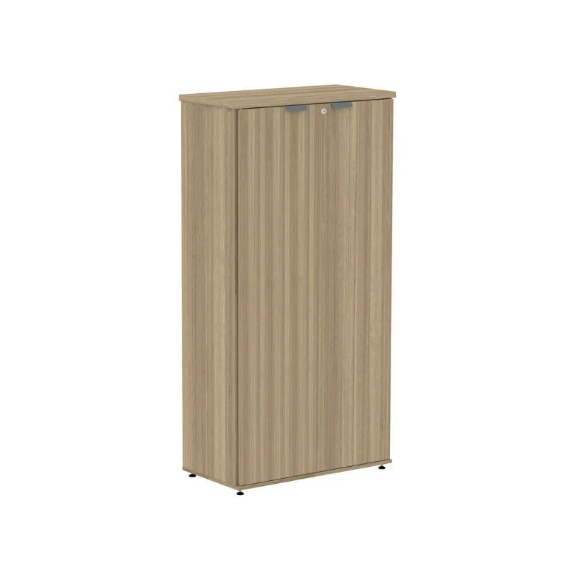 Armário para Escritório P25 com 2 Portas 3 Prateleiras MDP 79CM Café Pandin Móveis