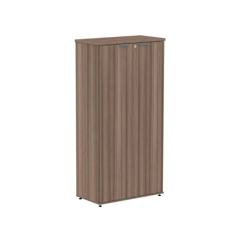Armário para Escritório P25 com 2 Portas Pivotantes 3 Prateleiras MDP BP 79CM Amadeirado Pandin
