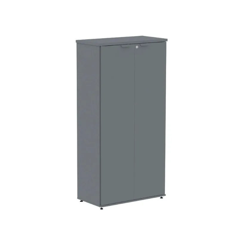 Armário para Escritório P25 2 Portas Pivotantes 3 Prateleiras 79CM Grafite Pandin