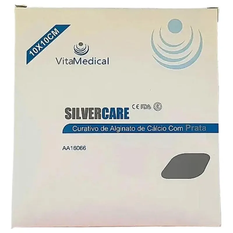 Curativo De Alginato De Cálcio E Prata - 10cmx10cm - Unidade