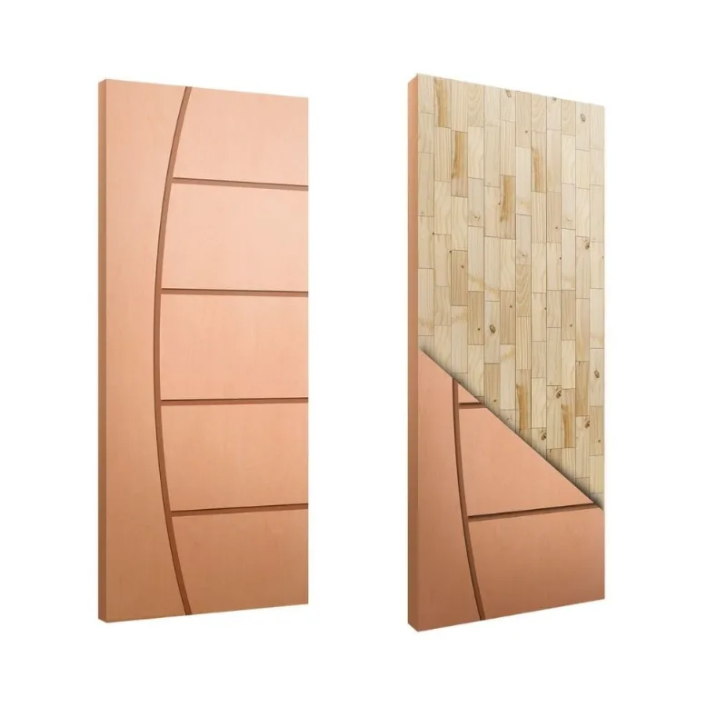 Folha de Porta Frisada Sólida HDF Pinus Curupixá FR09 JB Paes Folha de Porta Frisada FR09 Sólida HDF Pinus Curupixá 210x72cm
