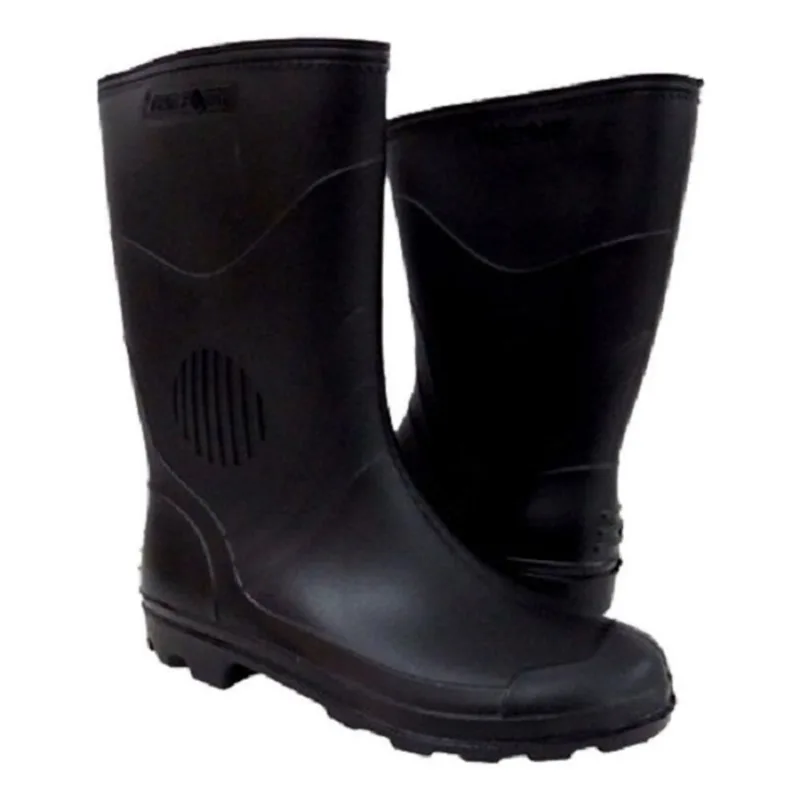 Bota pvc grendene preta pega forte 36