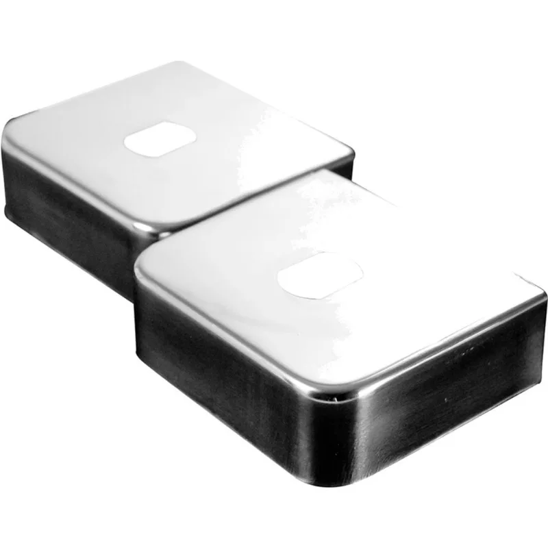 Kit com 2 Peças Tampa Aço Cromada 100 Mm Universal