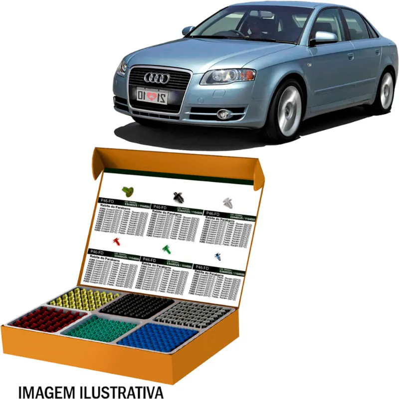 Kit Fixacao Especial Box Parachoque Audi 6 Kits 2001 a 2013