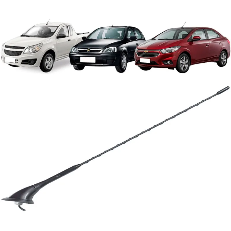 Antena Preta Montana Corsa Prisma com Cabo 13 a 18 Plástico