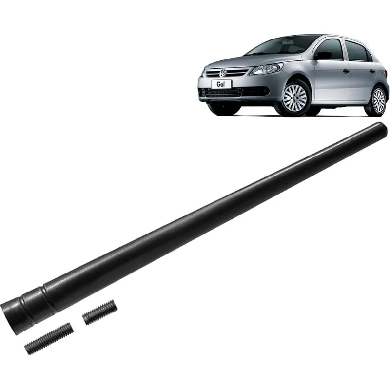 Haste para Antena Preta Rosca Adaptação 5mm 6mm Gol 08 a 12