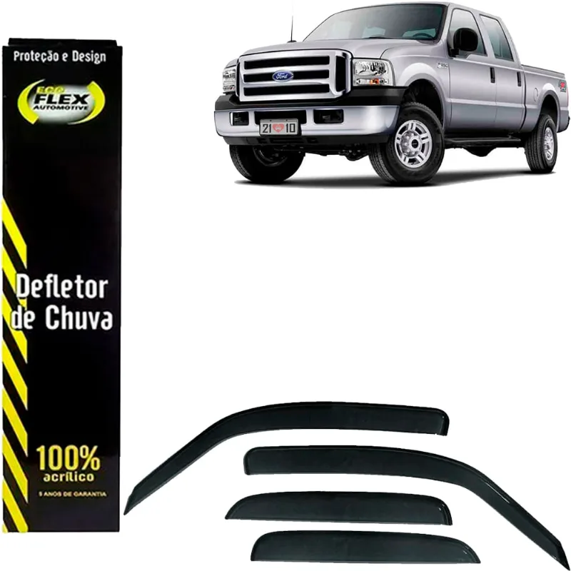 Calha De Chuva F-250/F-350/F-4000 Cab. Dupla 99/11 4p