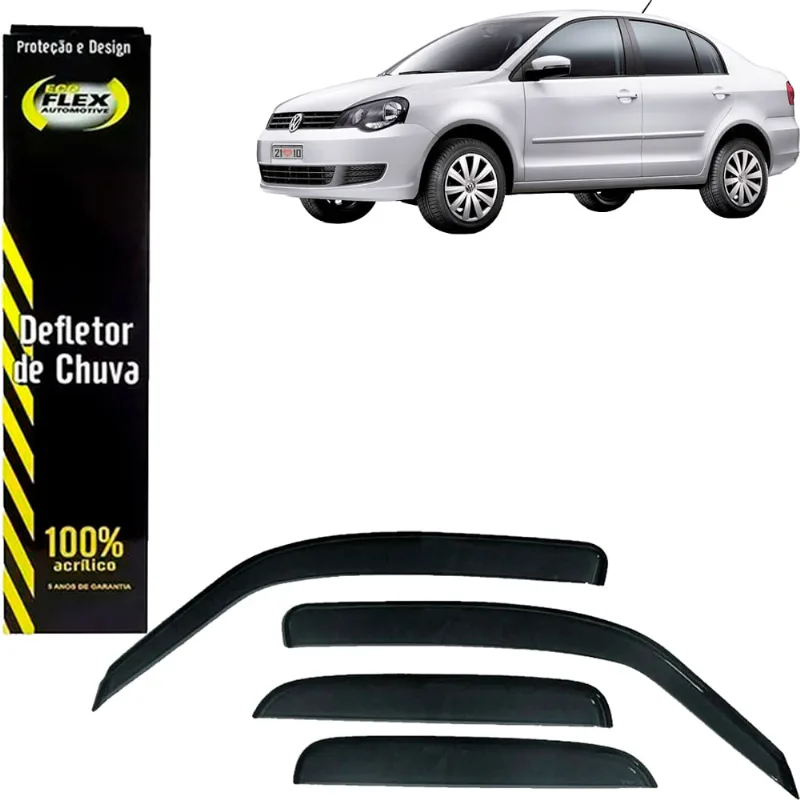 Calha De Chuva Polo Sedan 2003 A 2016 4p
