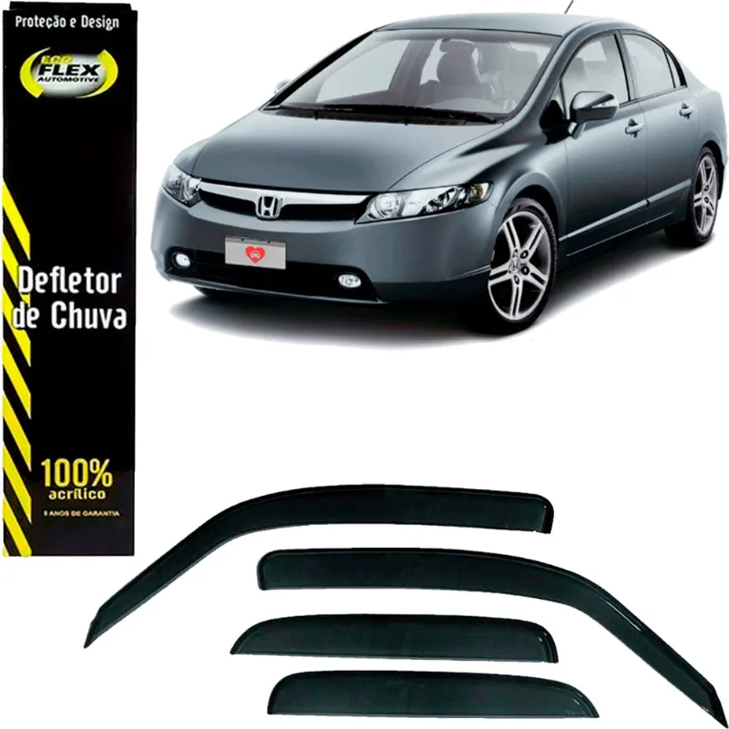 Calha De Chuva Civic 2007 A 2011 4p