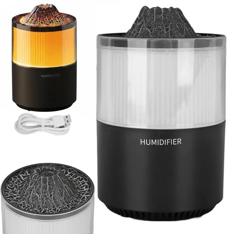 Umidificador BSL3890 Economia Solar 0,2L com LED para Aromaterapia Uso em Mesa Quarto Preto 110V - Economia Solar - Agro