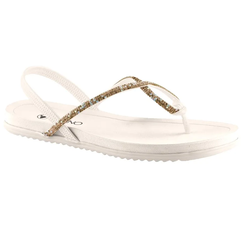 Sandalia Via Uno Flat Form Ref 847003siavv Branco 035