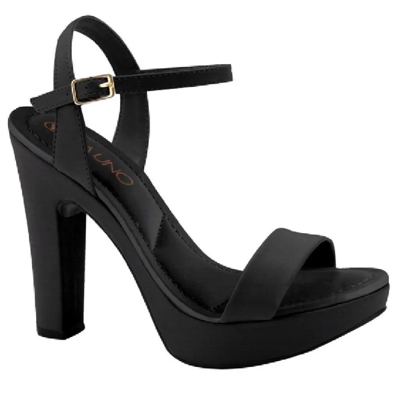 Sandalia Via Uno Salto Alto Ref 311021ssavv Preto/preto 039