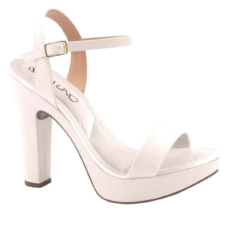 Sandalia Via Uno Salto Alto Ref 311021ssavv Branco Off/branco Off 034