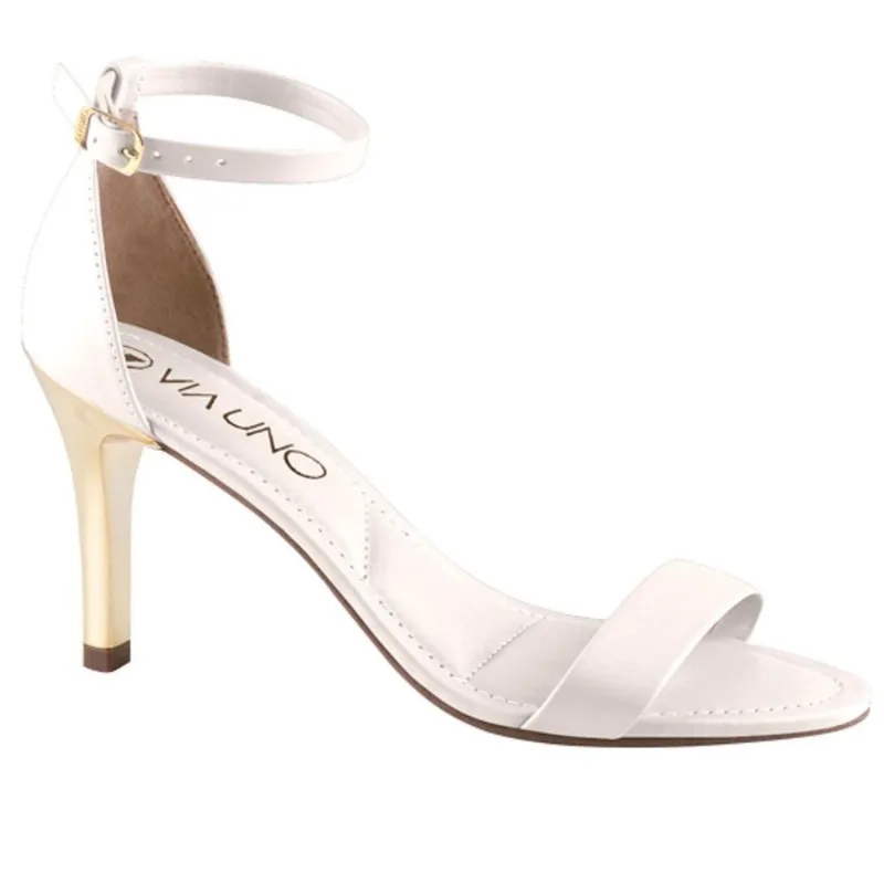 Sandalia Via Uno Salto Fino Fivela Ref 873002ssbvv Branco Off 038