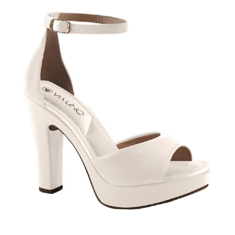 Sandalia Via Uno Salto Alto Grosso Ref 311004ssavv Branco Off 039