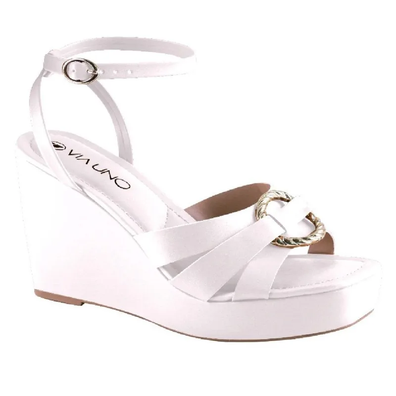 Sandalia Via Uno Plataforma Ref 608043ssavv Branco Off 035