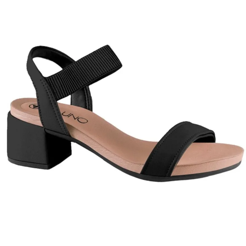 Sandalia Via Uno Salto Bloco Elastico Ref 889002siavv Preto 038