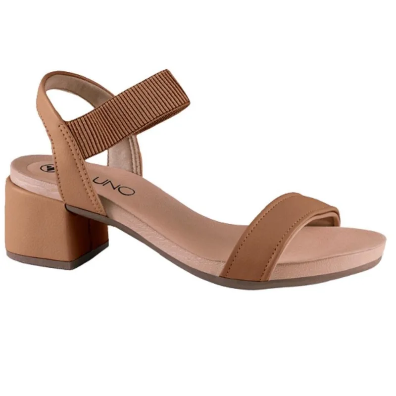 Sandalia Via Uno Salto Bloco Elastico Ref 889002siavv Caramelo 038