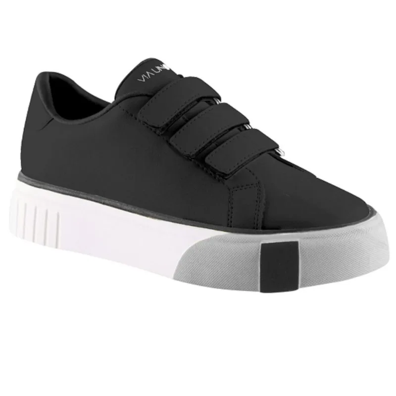 Tenis Via Uno Tiras Autocolantes Ref 850001syavv Preto/float Preto 039