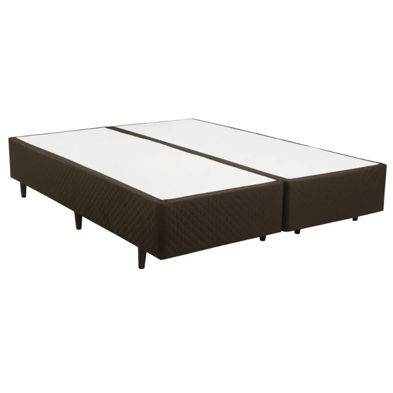 Base Box Queen Bipartido Herval Idea 79x198x28cm Marrom