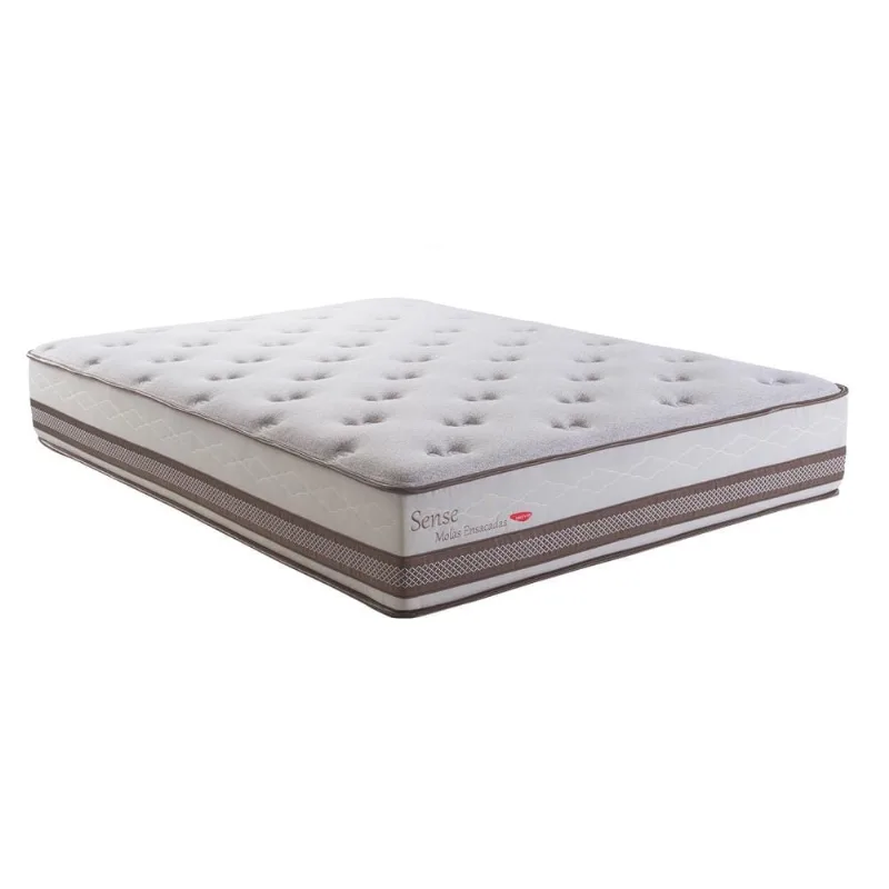 Colchão de Casal Herval Sense com Molas Ensacadas 30x138x188cm – Bege